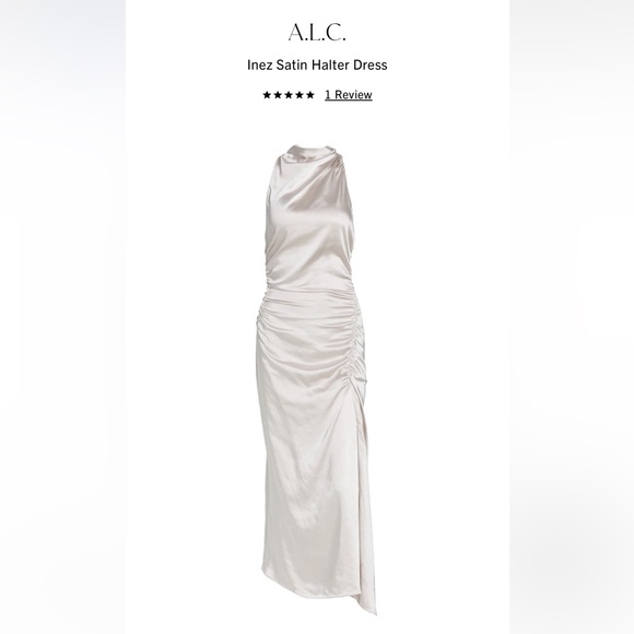 ALC INEZ SATIN HALTER DRESS - Picture 1 of 2